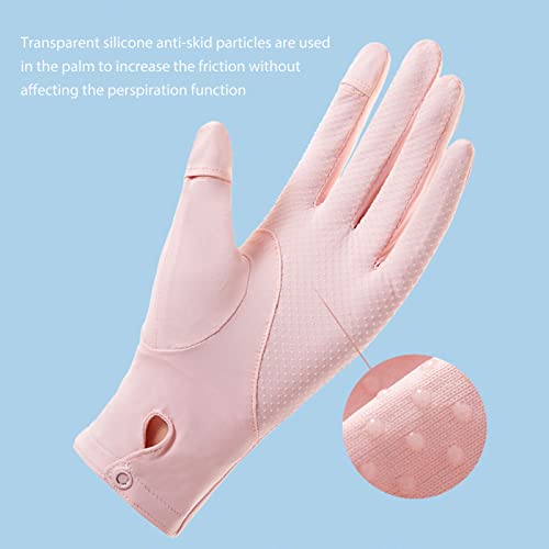Luvas femininas de proteção solar com absorção de suor luvas finas para dirigir andar pescar