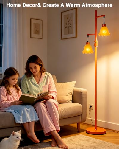 Image of Lightdot Globe Floor Lamp with LED Bulbs Included, Dimmable Floor Lamps,Unique Modern Standing Tall Lamp for Bedroom Living Room /Sofa Beside /Corner Decor-Gold