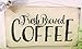 Cafe Espresso Stacked Coffee Mugs Kitchen Wooden Wall Art Sign