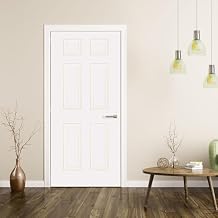Kimberly Bay Slab 6-Panel Colonial White with Bore Hole 80x18