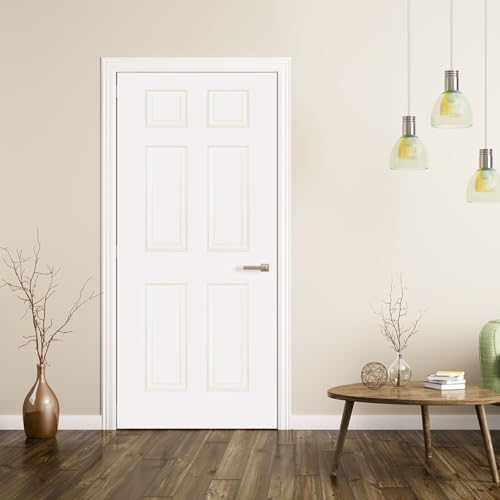 Kimberly Bay Slab 6-Panel Colonial White with Bore Hole 80x18