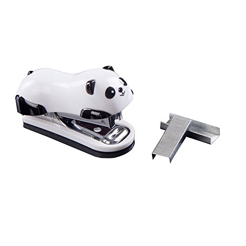 Decora Cute Panda Mini Desktop Stapler Handy Stapler For Christmas Party Favors Home And Office Use With 1000 Pieces Staples #TOP1