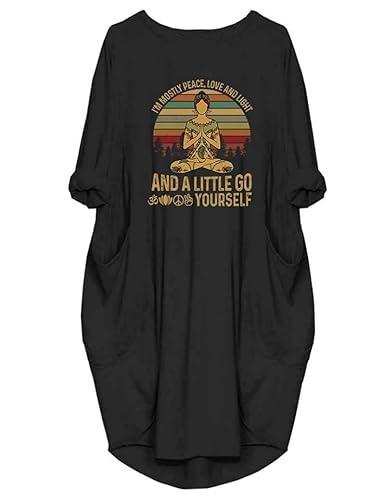 Womens I'm Mostly Peace Love and Light and A Little