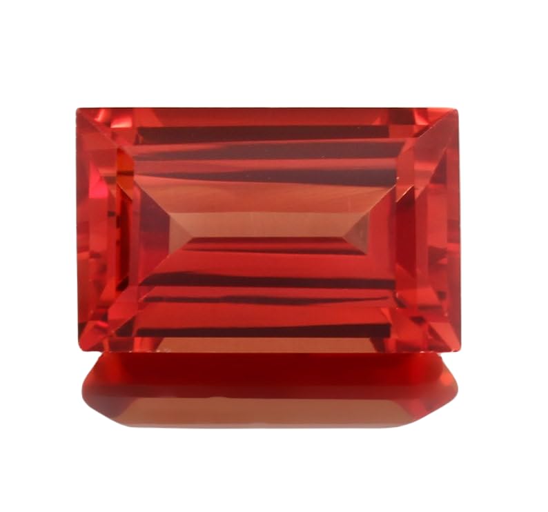 Saphir naturel orange de 17 x 11 mm, gemme facettée de qualité joaillerie