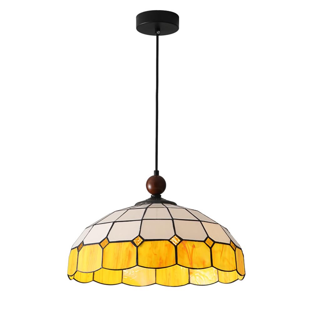 Lustre en verre rétro de 40 cm idéal pour illuminer un salon ou une salle à manger