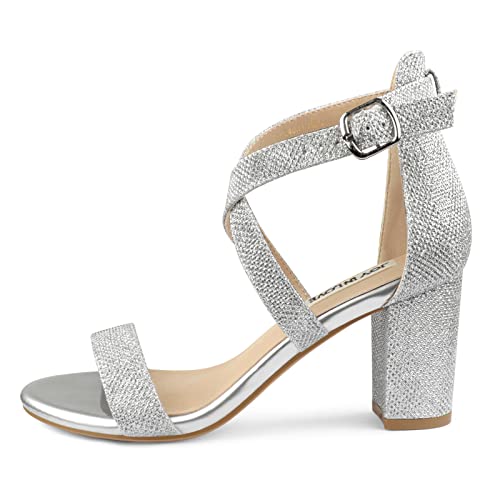 Image of JOY IN LOVE Women's Chunky Block Heels 3 Inch Ankle Strap Low Heel Sandals