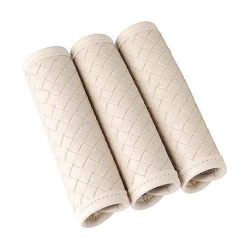 Housses de poignée de bagage beige et identifiant de valise pour sac de voyage