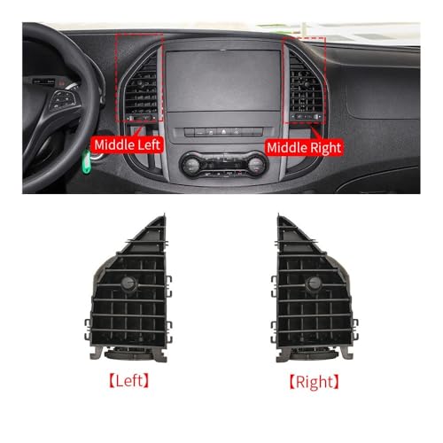 Rejilla de ventilación central con flujo de aire optimizado para Vito Clase W447 W448 2016-2024 3