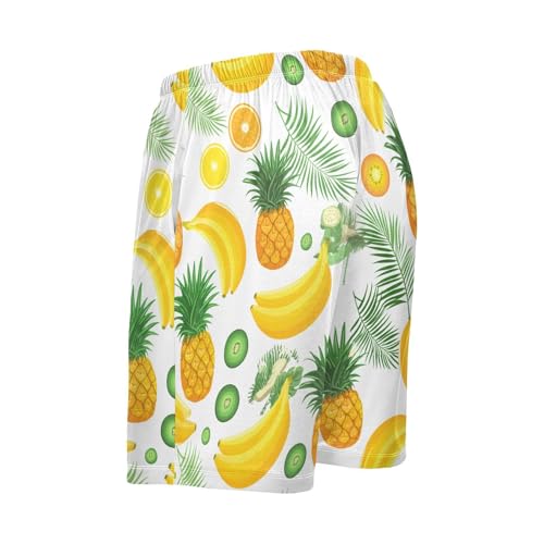 Sinestour Banana Yellow Fruits Pajama Shorts for Men Lounge Pants Pj Pants Men'S Pajama Shorts with Pockets, S-XXL3