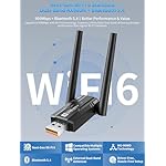 USB WiFi 6 Adapter with Bluetooth 5.4 Dual Band 2.4/5GHz, AX900Mbps USB Wireless Network Adapter with 5dBi Antenna for Desktop/Laptop, 802.11ax, WPA3, Compatible with Windows 11/10/8.1/8/7 - Image 2