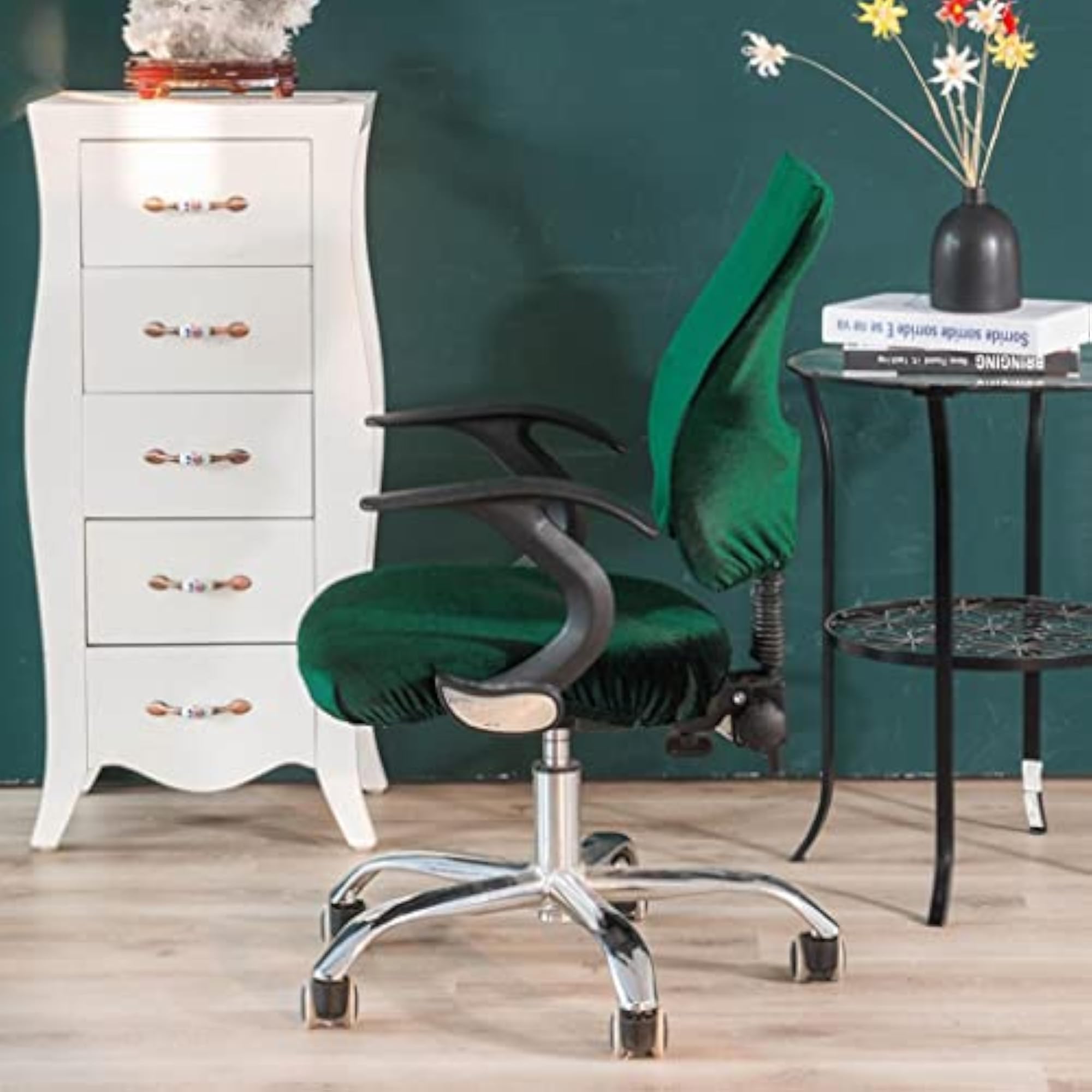 Removable Stretchable Slipcover, Dark Green