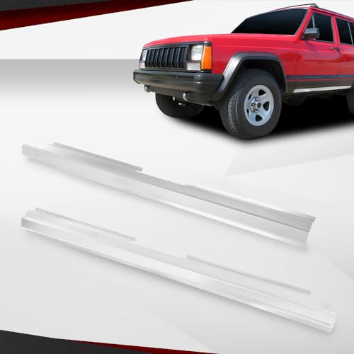 CROSSDESIGN Slip-on Rocker Panel Pair Compatible with Jeep Cherokee 4 Door 1984-2001/Fits Jeep Wagoneer & Comanche 4 Door 1984-1996 CH1600101 CH1601101 - Thumbnail 5