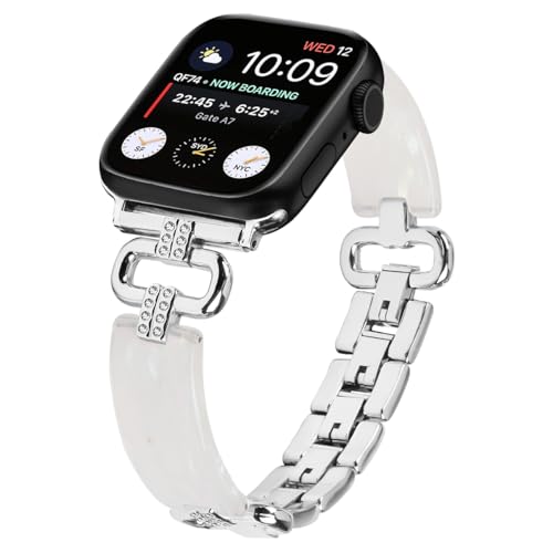 Bracelet Apple Watch 45mm/41mm résine brillant : l'accessoire chic du bureau aux soirées