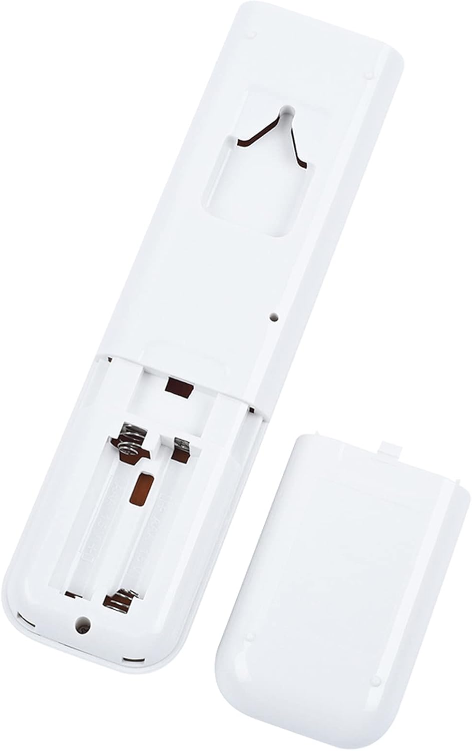 Image showing the back of the remote control with the battery cover removed, revealing the battery compartment.