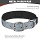 Joytale Halsband Hund, Weich Hundehalsband Gepolstert Neopren Hunde Halsband für Mittelgroße Hunde, Nylon Reflektierend Breit Halsbänder, Grau