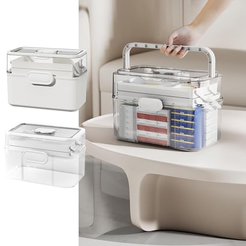 Caja de almacenamiento de medicamentos portatil para el cuidado de ancianos en viajes familiares 4