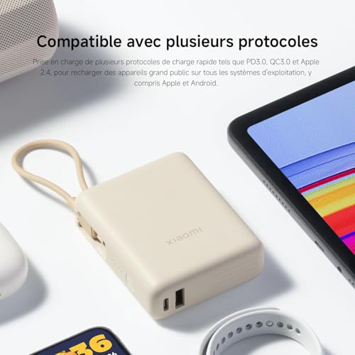 Xiaomi Power Bank 10000mAh Câble Intégré - vue 8