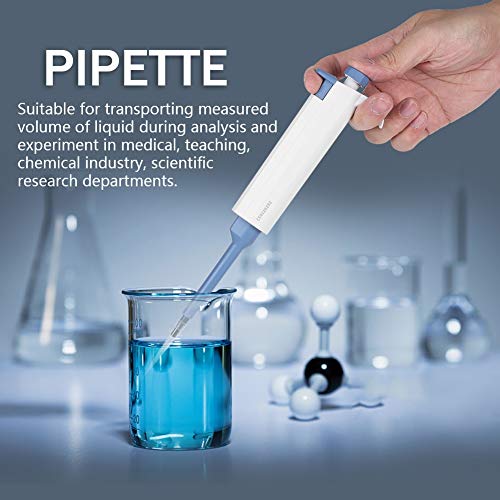 Jadeshay Pipette microlitre - Volume variable scientifique réglable de micropipette à canal unique de laboratoire, Outil de Laboratoire 5~1000ul (Capacity : M50)