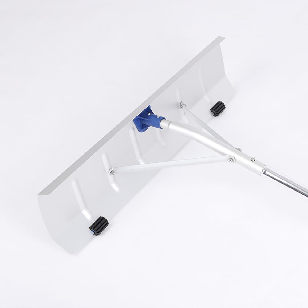 Aluminum Roof Snow Rake, Adjustable Length Snow Rake, Snow Removal Tool, with Telescoping Pole (147-607cm), Non-Slip Handle, for Removing Snow, Leaves, Debris