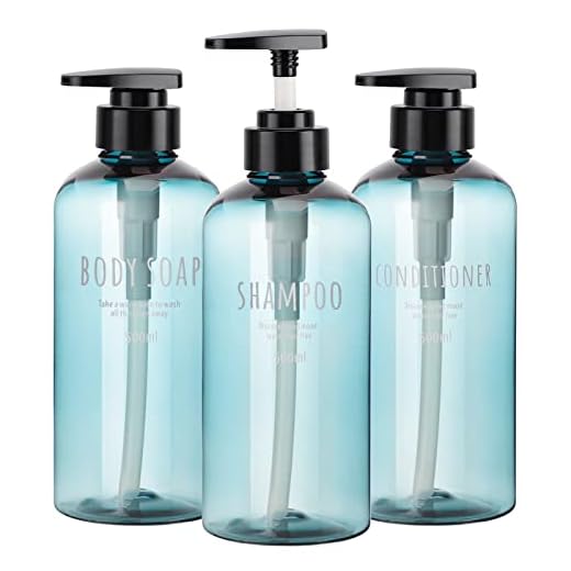 Segbeauty Shampoo Bottles with Pump, 16oz Empty Refillable Shower Bottle, 3 Pack 500ml Plastic Reusable Squeeze Lotion Dispenser for Shampoo and Conditioner Body Wash Liquid Soap Gel Bathroom Hotel
