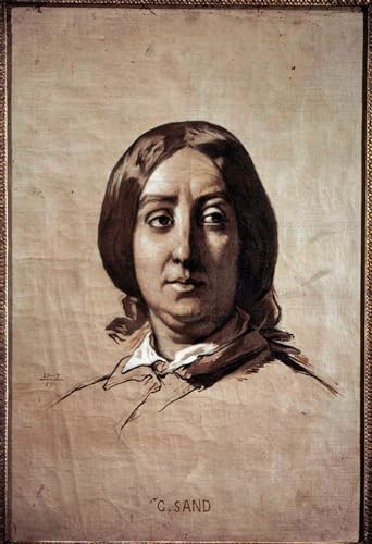 Tableau toile portrait de Georges Sand 60x90cm pour décoration murale