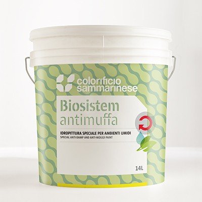 Biosistem Opaco Idropittura murale superlavabile Bianco per interni - Bianco, 14 l