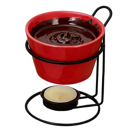 Generisch Taza de fondue de chocolate | para derretir y mantener caliente - Taza de fondue de chocolate y fondue de queso, para mantequilla, queso, citas, reuniones, Navidad, familia, café, hogar