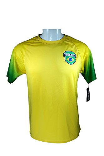 Icon Sports Brazil Soccer World Cup Adult Soccer Training Performance Jersey -P005 S
