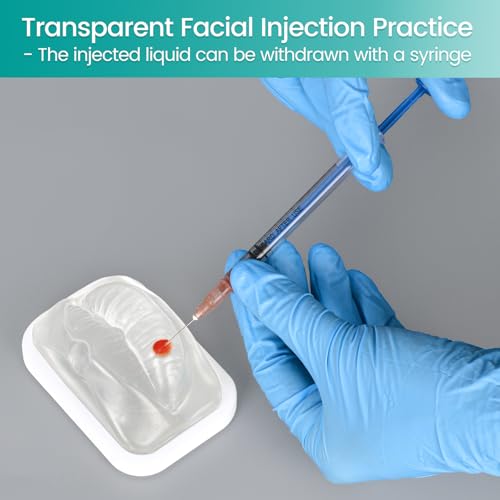 Image of Transparent Facial Injection Lip Model,for Filler Practice | Micro Plastic Surgery Teaching, Beautician Teaching, Injection Training for Medical Students Doctors