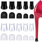 20 Pcs Heel Caps for High Heels, Heel Covers Protectors for High Heel Shoes, 5 Sizes Heel Bottom Replacement Tips for Women's Shoes, Non-slip Stiletto Heel Caps for Outdoor Weddings Grass (U-Mix)