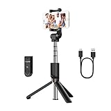 ✪ES COMPATIBLE CON CÁMARAS&SMARTPHONES★：bastón selfie con torreta libremente ajustable de 220° y soporte giratorio de 360° para teléfonos inteligentes, puede girarlo y seleccionar el modo de cámara horizontal o vertical para obtener las mejores imágenes de la cámara. ángulo. para evitar que el teléfono se caiga.)Palo selfie tripode y Obturador Remoto Inalámbrico Compatible con iPhone 11 11Pro XS Max XR X 8 Plus 8 7 7 Plus 6S 6 Galaxy Note 8 S9 S8 S10 y Otros Android/iOS Teléfono