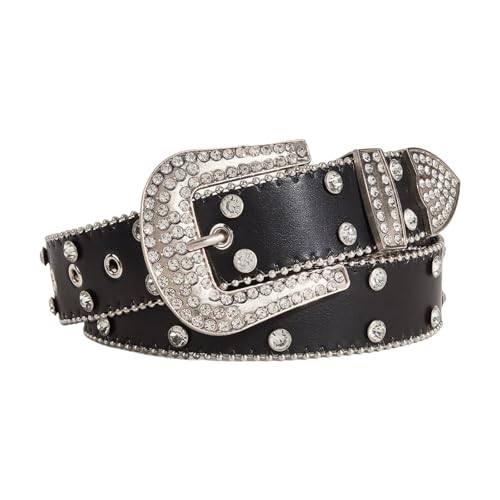 Eye-catching Waist Belt Studded Buckle Encrusted Crystal Belly Chain For Casual Wear For Women And Men Shining Rhineston