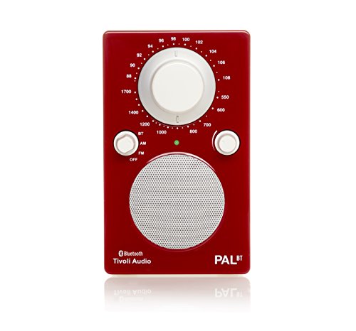 Tivoli Audio PAL BT - Bluetooth Portable AM/FM Radio in High Gloss Red/White