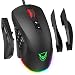 PICTEK Gaming Mouse Wired, 24,000 DPI Optical Sensor-Chroma RGB Lighting, MMO Gaming Mice with 17 Programmable Buttons, 4 Interchangeable Side Plate 3/9 Buttons, Palm/Claw Grip Ergonomic for PC Gamer