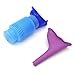 HYSH 2 pcs Emergency Urinal women Mini Outdoor Portable Shrinkable Travel Car Camping Pee Urine Bottle Personal Mobile Toilet for Kids Adult (blue)