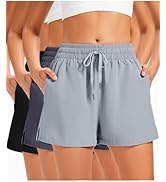ZUTY 3 Pack 3" Womens Athletic Shorts Basic Running Shorts Lightweight Quick Dry Gym Lounge Worko...