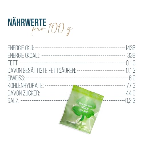 Glücksbringer Gummibärchen Kleine Päckchen, 25 Stück: Eine Portion Glück Glücksbärchen, Prüfung & Abitur, Für Silvester & Neujahr, Prüfungsglücksbringer Abi, Kleeblatt Viel Glück, 7 x 9 cm