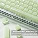 Womier Keyboard Keycaps Jelly - Ceramic Keycaps Style, Clear Creamy Matcha Green Key Cap Transparent Custom 60 65 75 100 Percent for Cherry MX, Outemu, Gateron Mechanical Keyboards (MDA Profile)