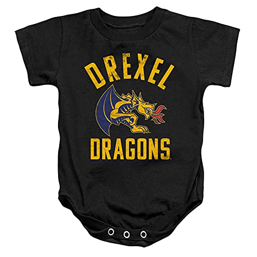 Drexel University Official Dragons Logo Unisex Infant Snap Suit for Baby,Black, 12 Months