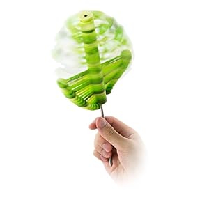 PLAYABLE ART Lollipopter (Green Apple) — Kinetic Art Sculpture & Fidget Desk Toy for Adults & Teens | Twist-to-Transform Stress Reliever | Fibonacci Golden-Ratio Design by John Edmark