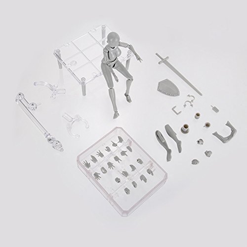 alextreme Art Mannequin Set,Action Figure,2 Pcs/Set Light Body PVC Movebale Action Figure Model for SHF Version 2.0 Gifts (03, C)