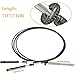 SDSXDYVME 2PCS 11FT Throttle Shift Remote Control Cable Compatible with Johnson/for Evinrude/for OMC, Boat Throttle Cable Replace 0173111, Black