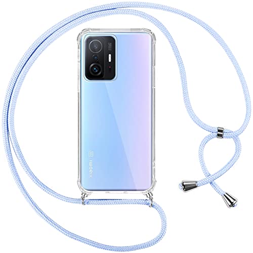 Custodia Cordino Cover per Xiaomi Pro 5G 6.67 Girocollo Collana Cordoncino Collo Cordini Tracolla Catena Protettiva Trasparente per 11T 5G silicone viola