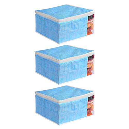 PrettyKrafts Saree Cover Set of 3 Big Size/Wardrobe Organiser/Clo...
