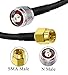 TUOLNK RG58 SMA to N Type Jumper Coaxial Cable, N-Type Male to SMA Male Antenna Extension Cable, 12inch (30cm) Coax Pigtail Cable for Two-Way Radio, Video