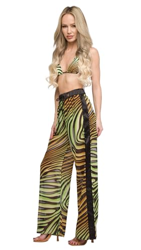 ROBERTO CAVALLI Tiger Printed Chiffon Palazzo Pants-2
