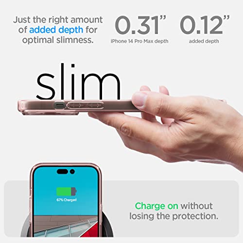 Image of Spigen for iPhone 14 Pro Max Case, Ultra Hybrid [No Magnet Ring][Anti-Yellowing] - Rose Crystal
