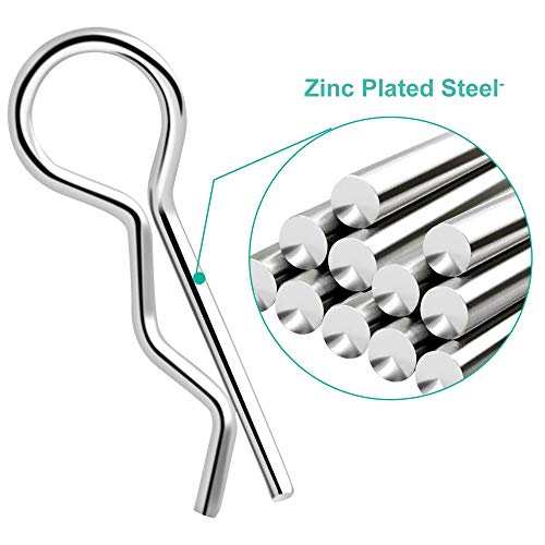 Kcrtek 50Pcs Rc Body Clips,30-Degree Angle Rc Clips Easy To Plug For All 1/10 1/12 Scale Redcat Hpi Himoto Hsp Exceed Rc Car Parts Truck Buggy Shell Replacement Silver #TOP3