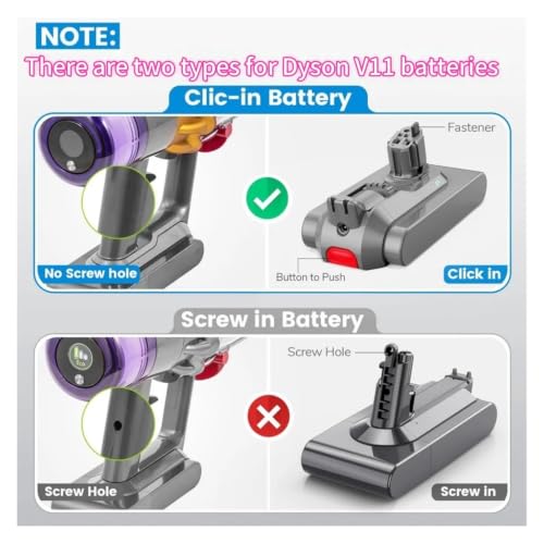 Batería compatible Dyson V11 SV15 SV22 de 25,2 V de litio 4