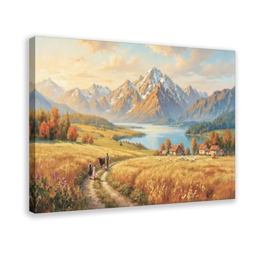 Poster sur toile Alpine Meadow, l'idée cadeau idéale pour décorer un bureau ou une chambre